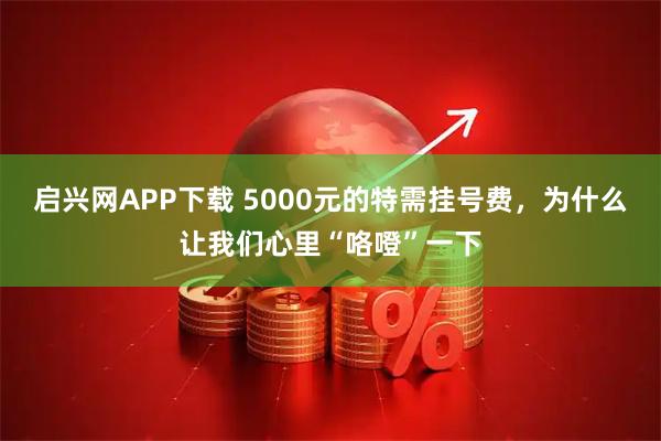 启兴网APP下载 5000元的特需挂号费，为什么让我们心里“咯噔”一下